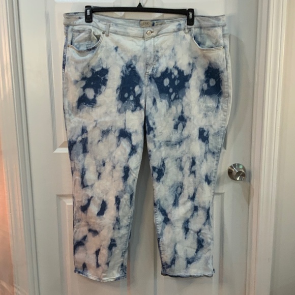 LOGO TIE DYE BOYFRIEND JEANS PLUS SIZE 28 - Picture 1 of 8